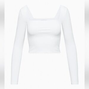 NWT Aritzia Babaton Contour Square Long Sleeve Top (White)